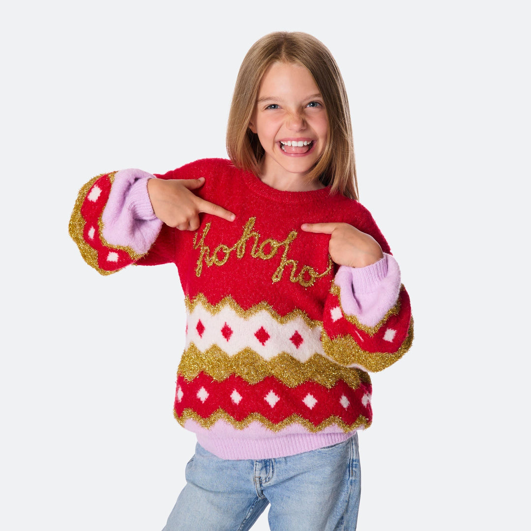 Kids' Hohoho Oversized Christmas Jumper