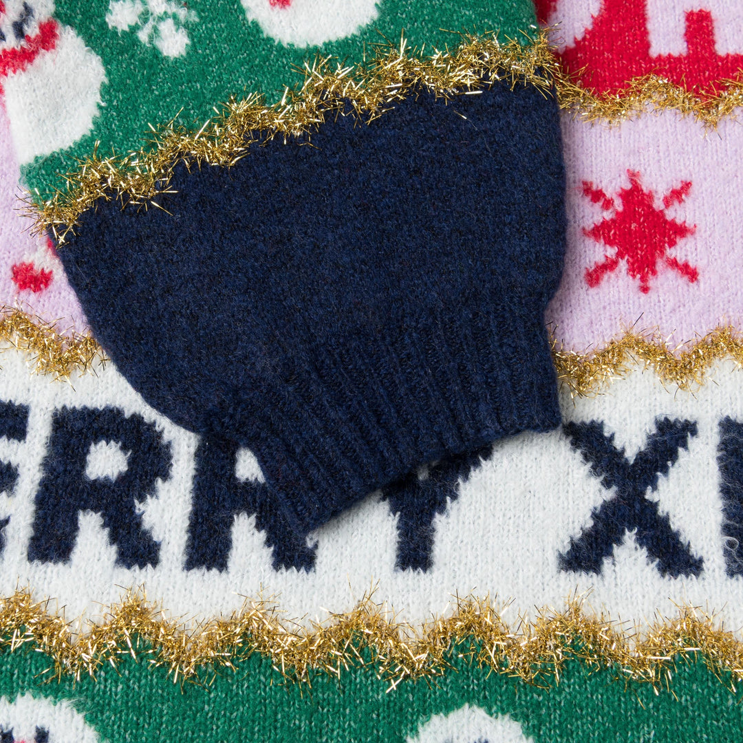 Kids' Christmas Stripes Oversized Christmas Jumper