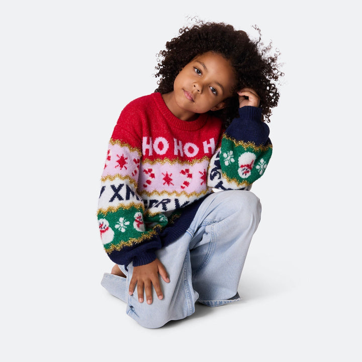 Striped Oversized Matching Family Christmas Jumpers
