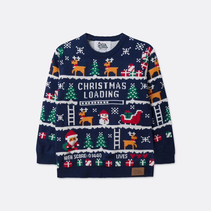 Kids' Retro Video Game Christmas Jumper