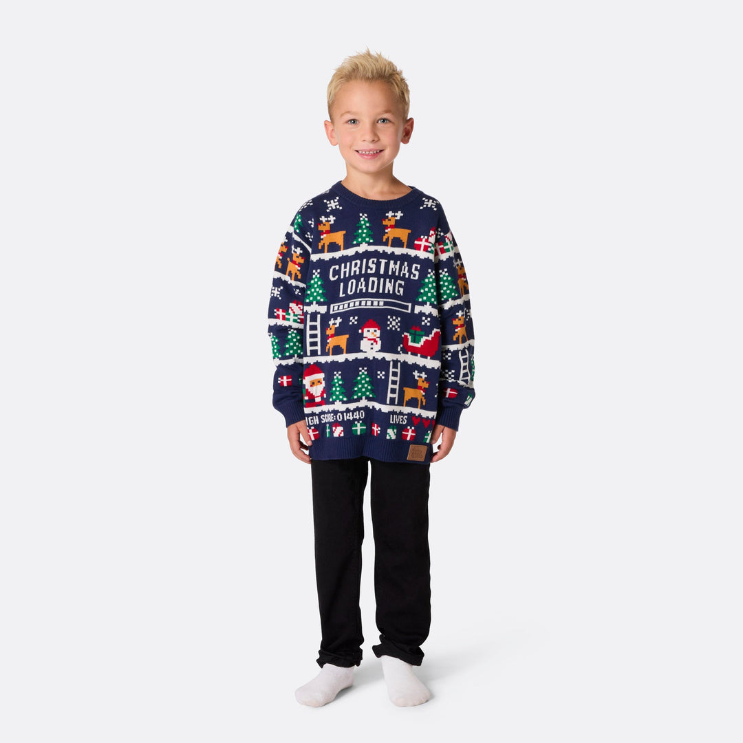 Kids' Retro Video Game Christmas Jumper