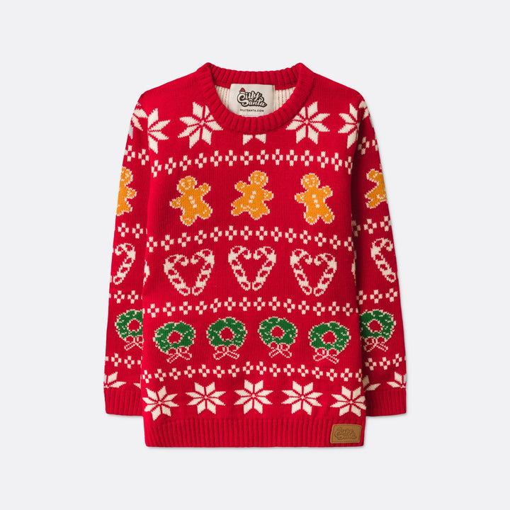 Kids' Classic Knit Red Christmas Jumper