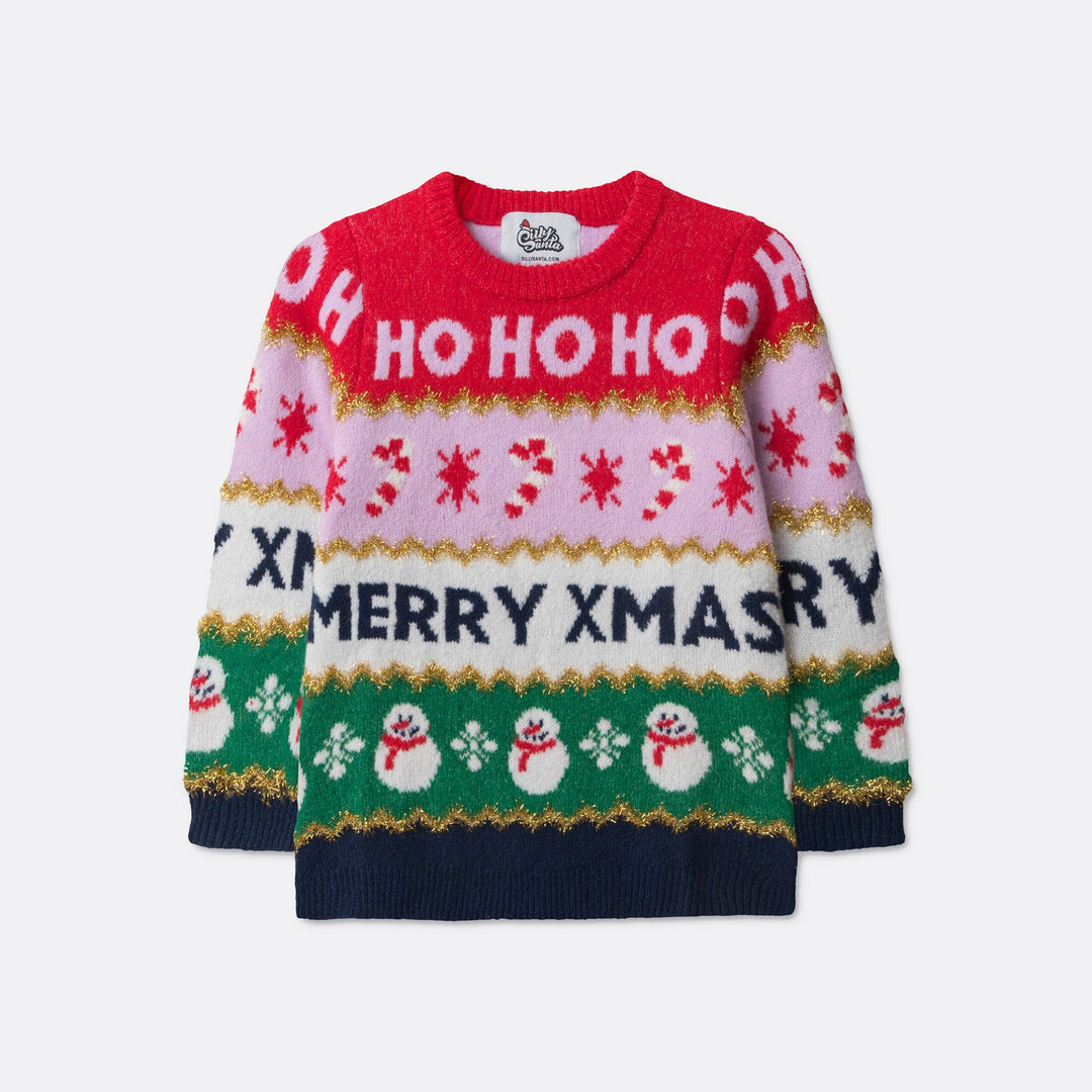 Kids' Striped Christmas Jumper