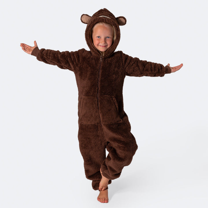 Kids' Brown Teddy Bear Onesie