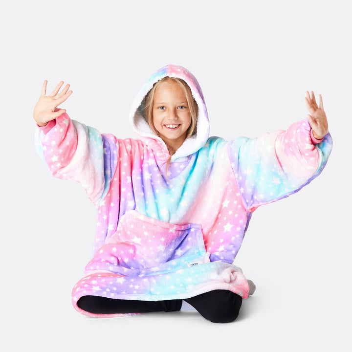 Kids' Pink Rainbow HappyHoodie