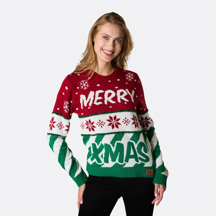 Women's Merry Xmas Christmas Jumper