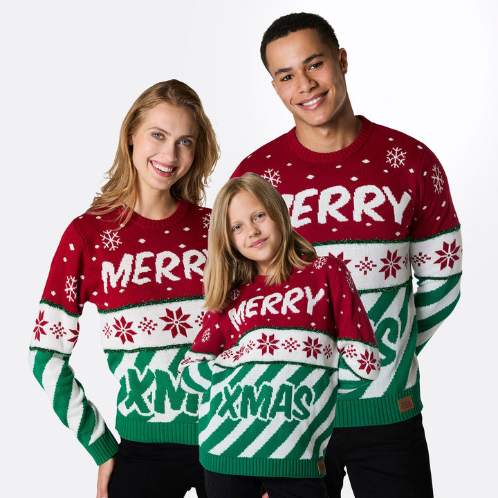 Merry Xmas Matching Family Christmas Jumpers