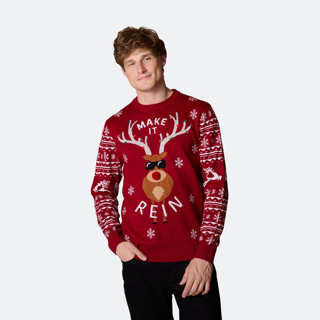 Men's Make it Rein Christmas Jumper