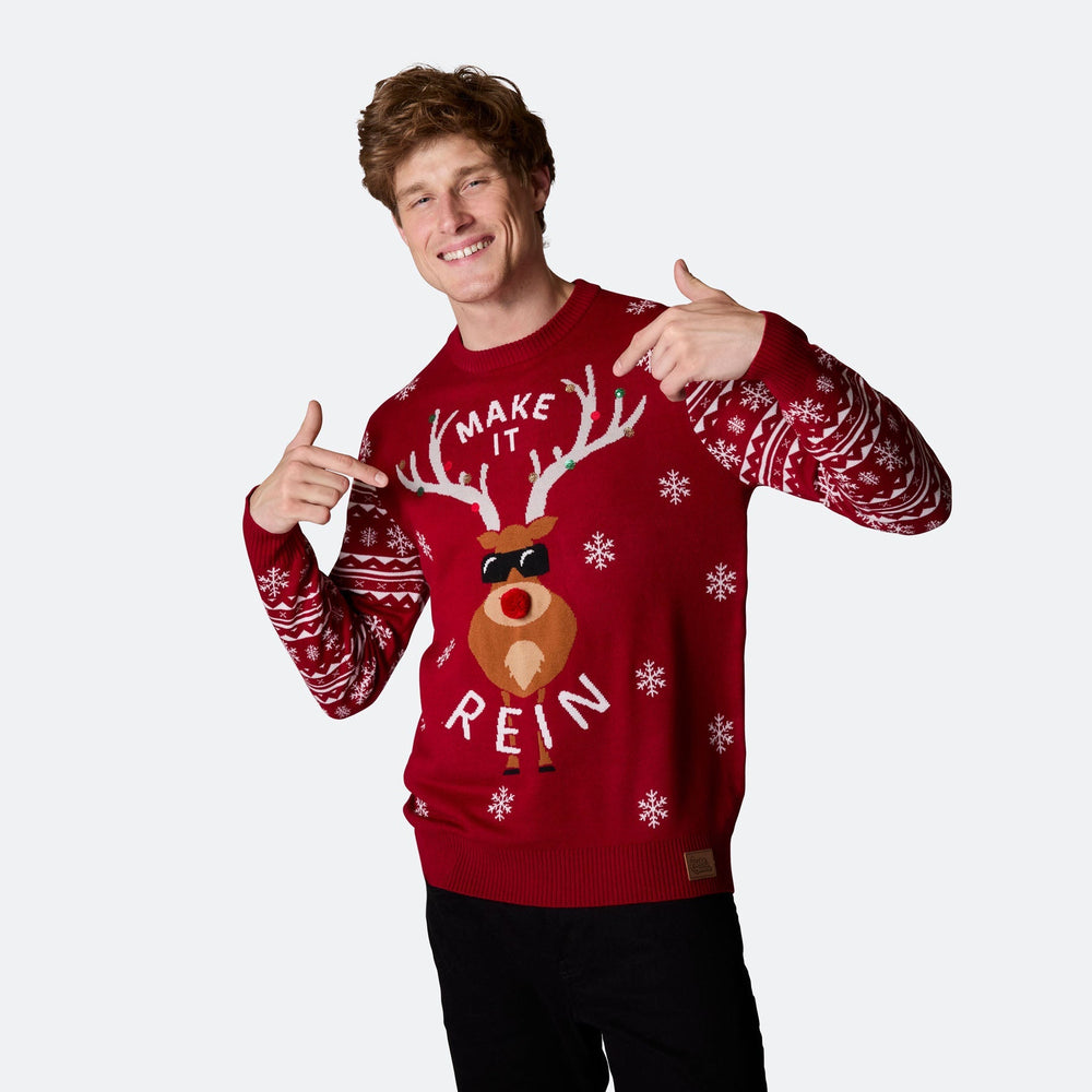 Men's Make it Rein Christmas Jumper