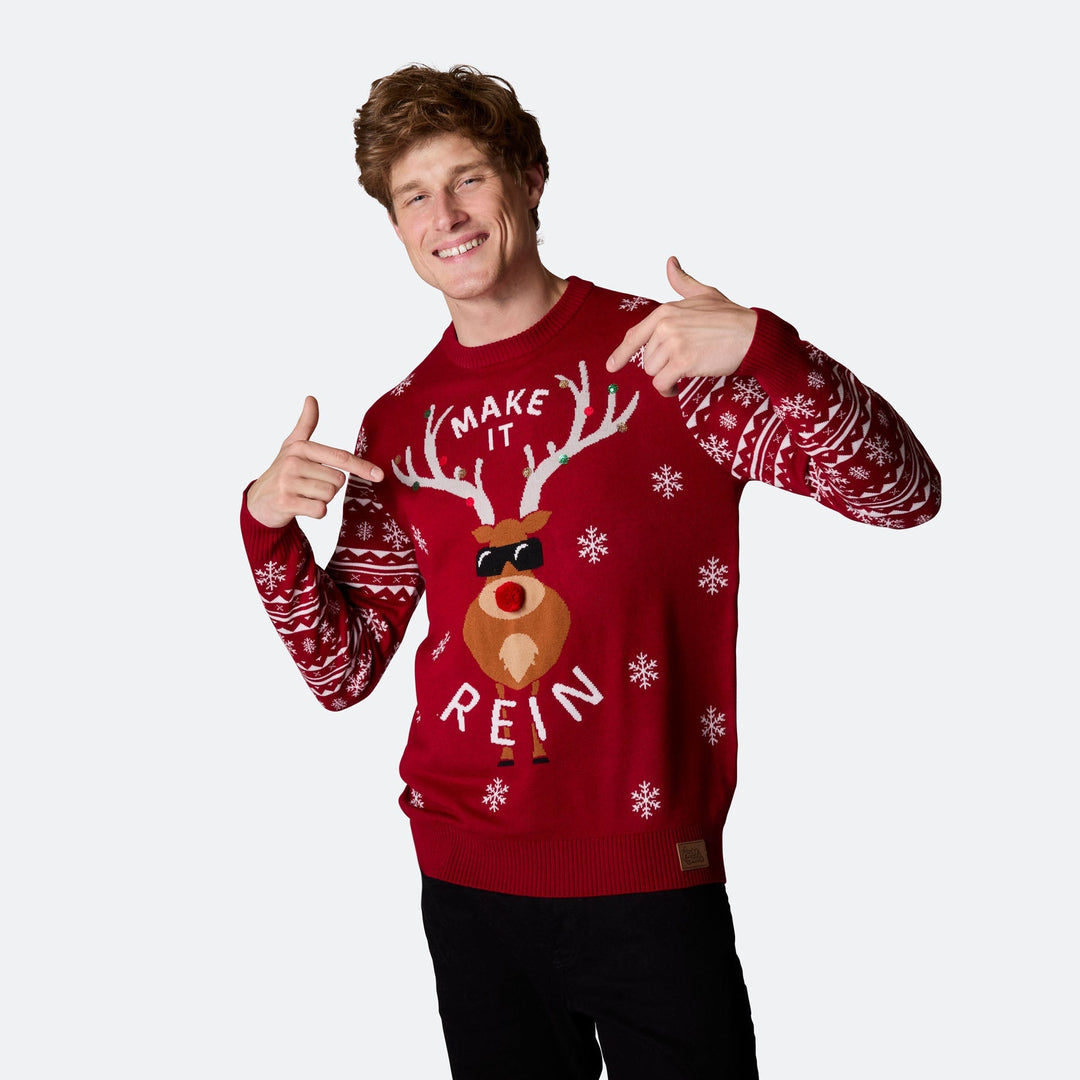 Men's Make it Rein Christmas Jumper
