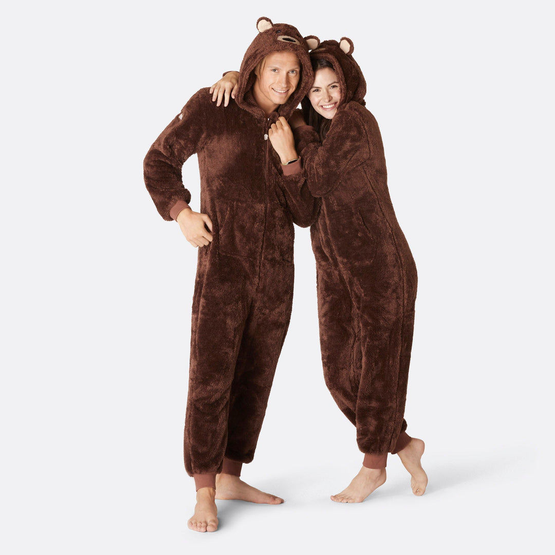 Men's Brown Teddy Bear Onesie