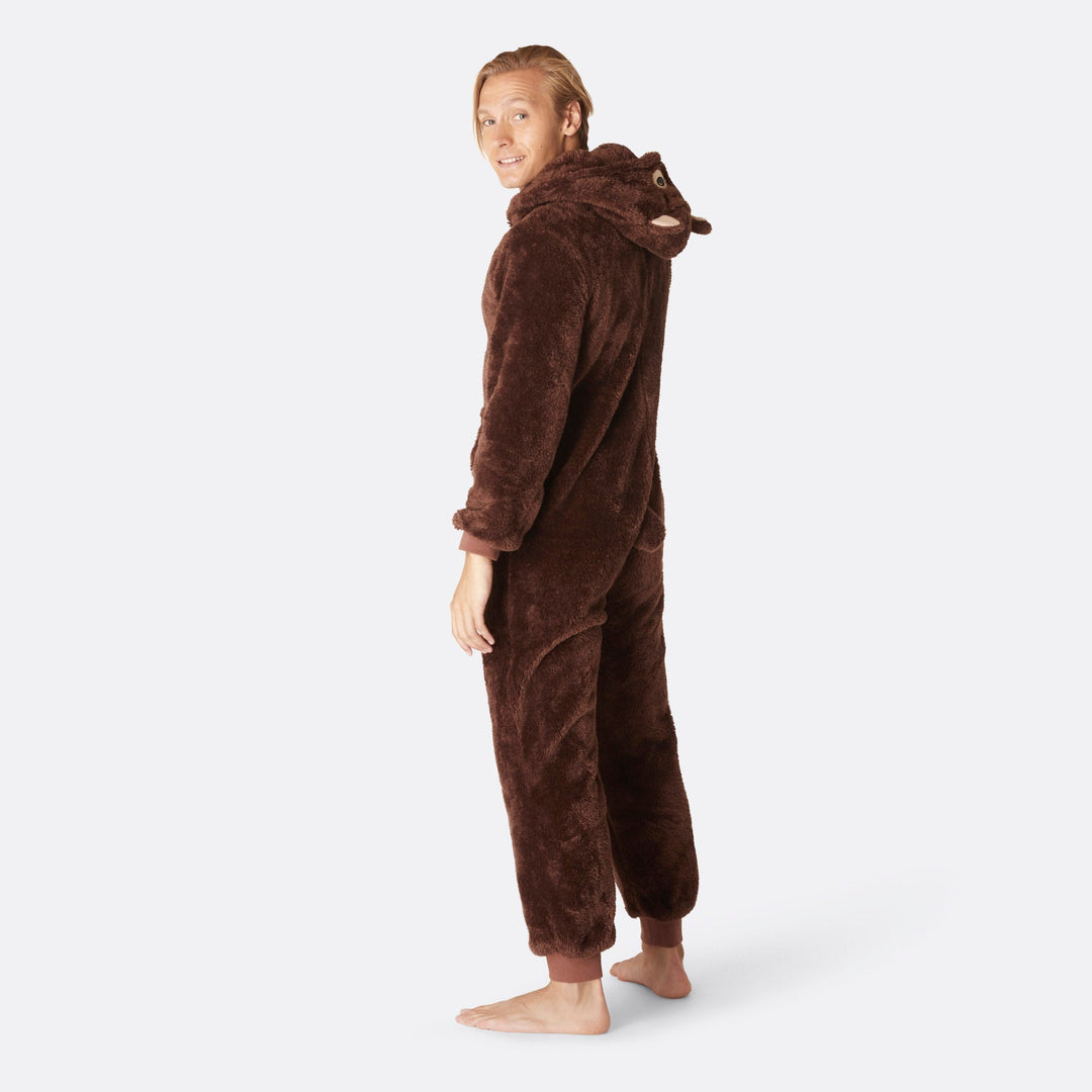 Men's Brown Teddy Bear Onesie