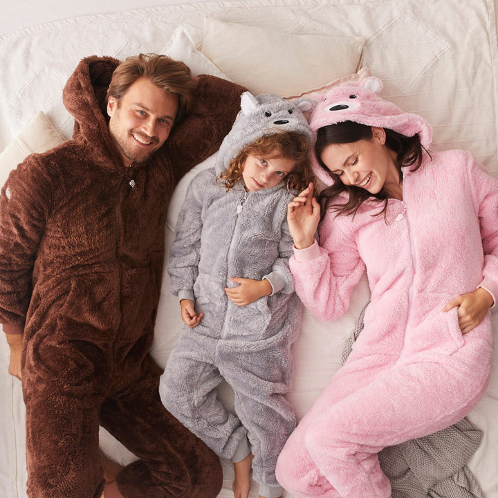 Men's Brown Teddy Bear Onesie