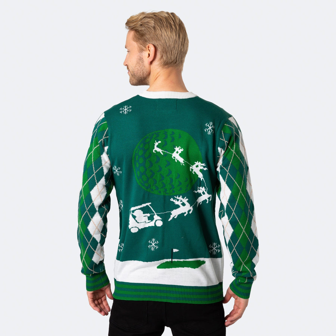 Men's Father Christmas Golfer Christmas Jumper