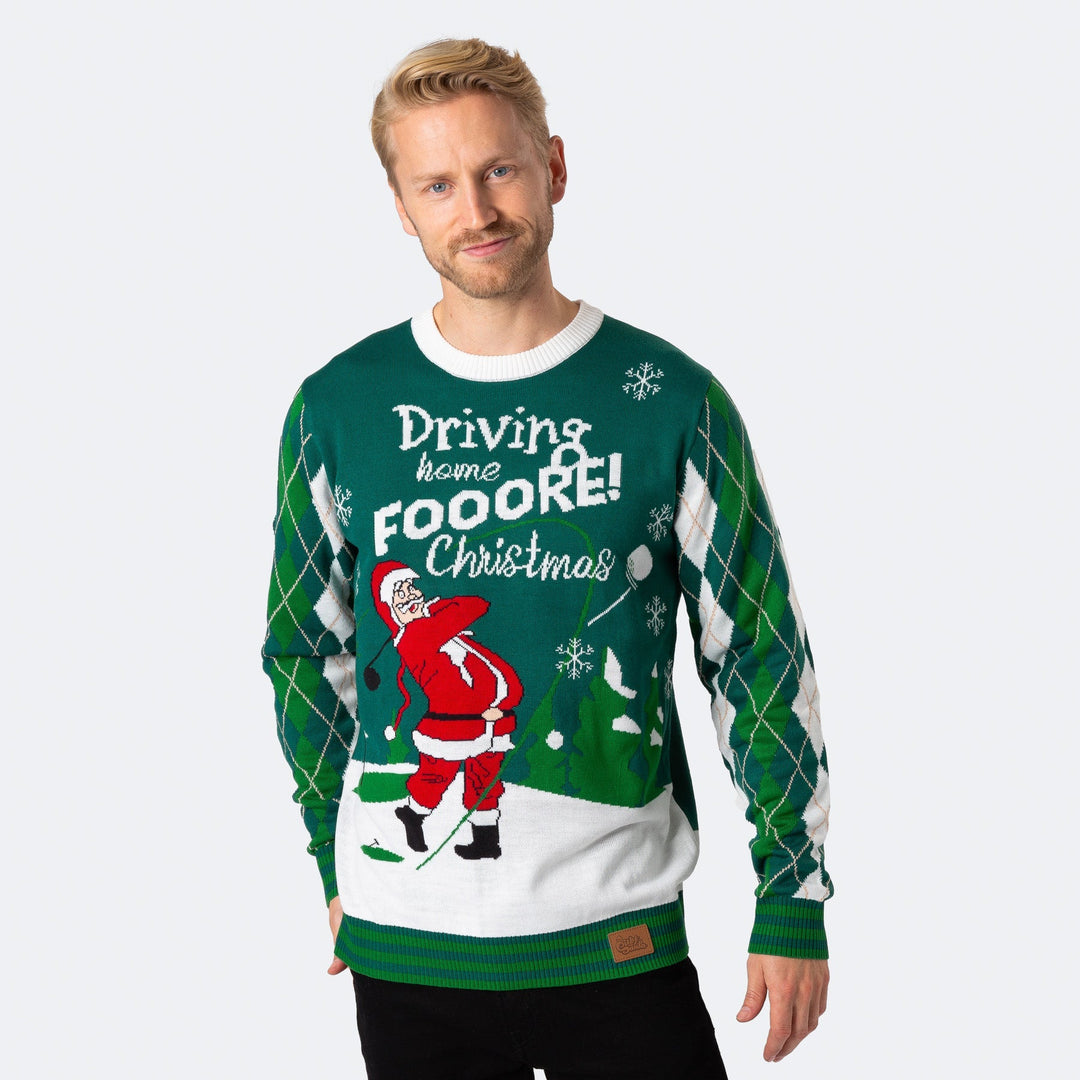 Men's Santa Golfer Christmas Jumper