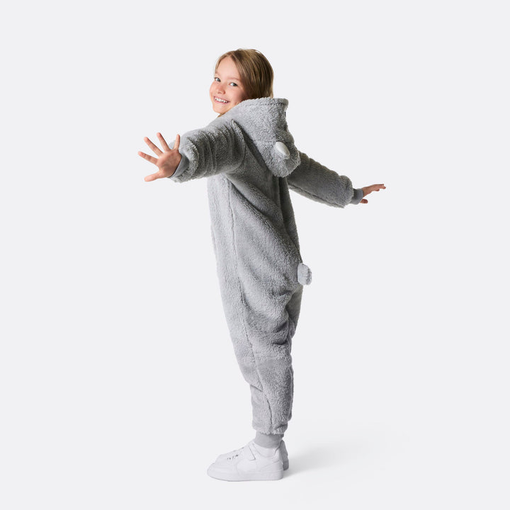 Kids' Grey Teddy Bear Onesie