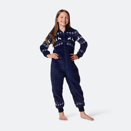 Kids' Blue Christmas Onesie
