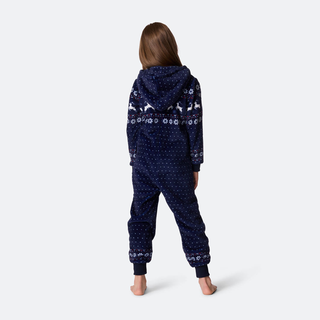 Kids' Blue Christmas Onesie