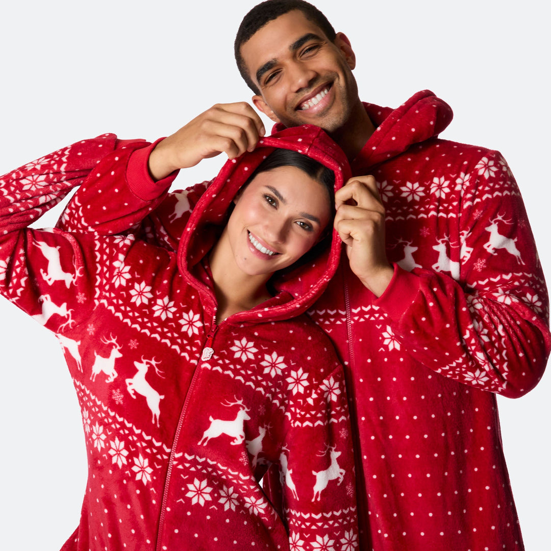 Women's Red Christmas Onesie