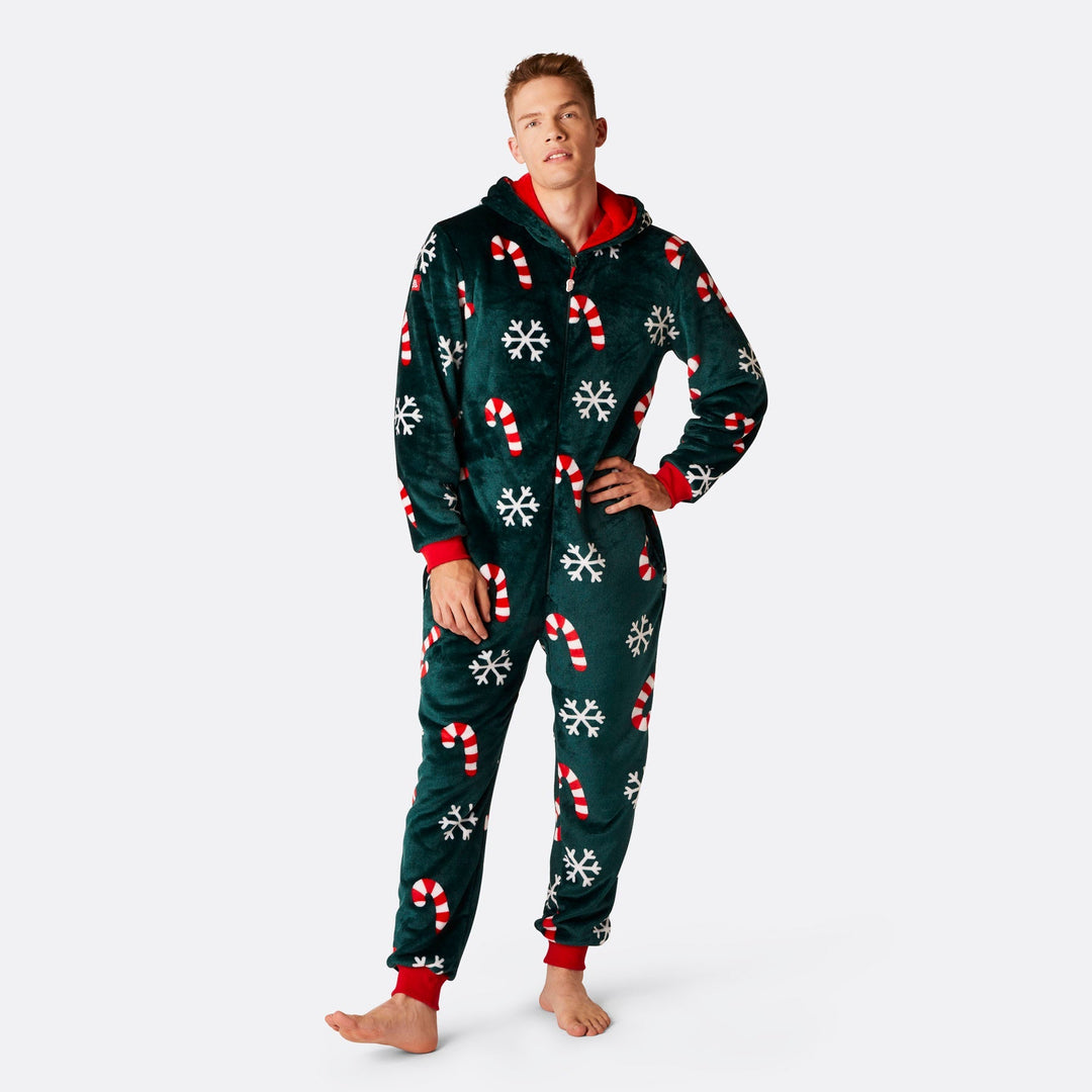 Men's Candy Cane Onesie