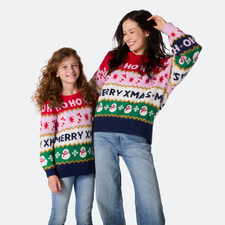Striped Oversized Matching Family Christmas Jumpers