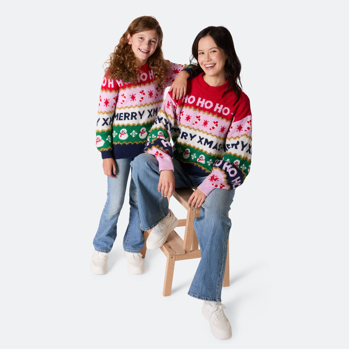 Striped Oversized Matching Family Christmas Jumpers