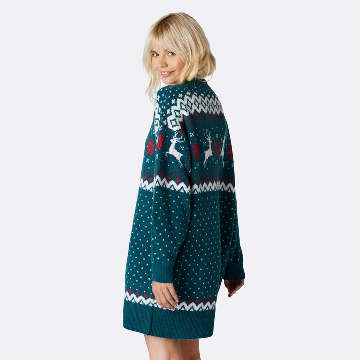 Women's Green Oversized Christmas Dress