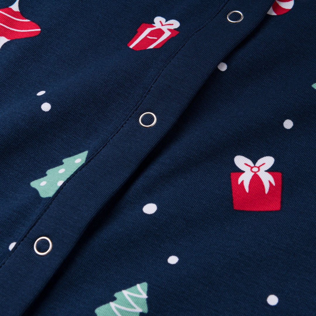 Kids' Blue Christmas Ornament Overall Christmas Pyjamas