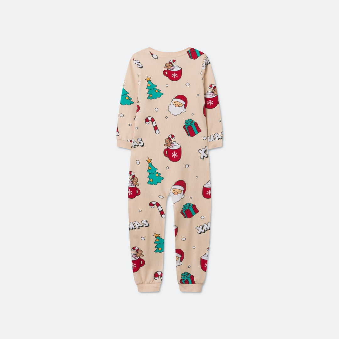 Kids' Beige Xmas Overall Christmas Pyjamas
