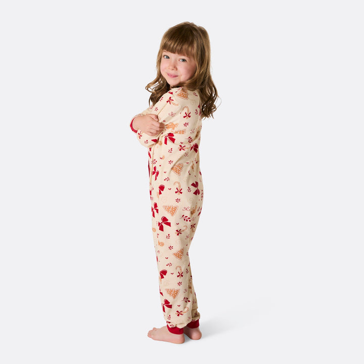 Kids' Gingerbread Overall Christmas Pyjamas