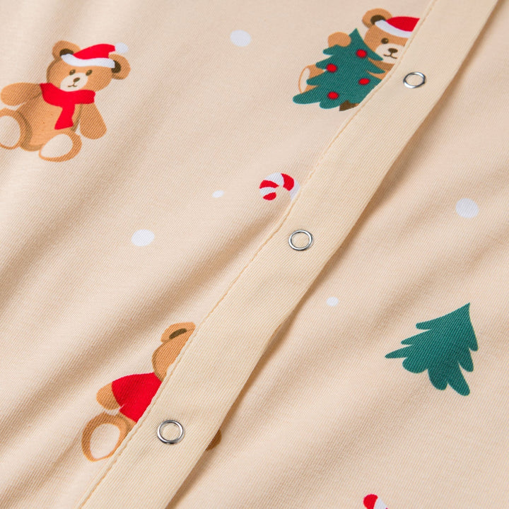 Beige Teddy Bear Christmas Pyjamas Family