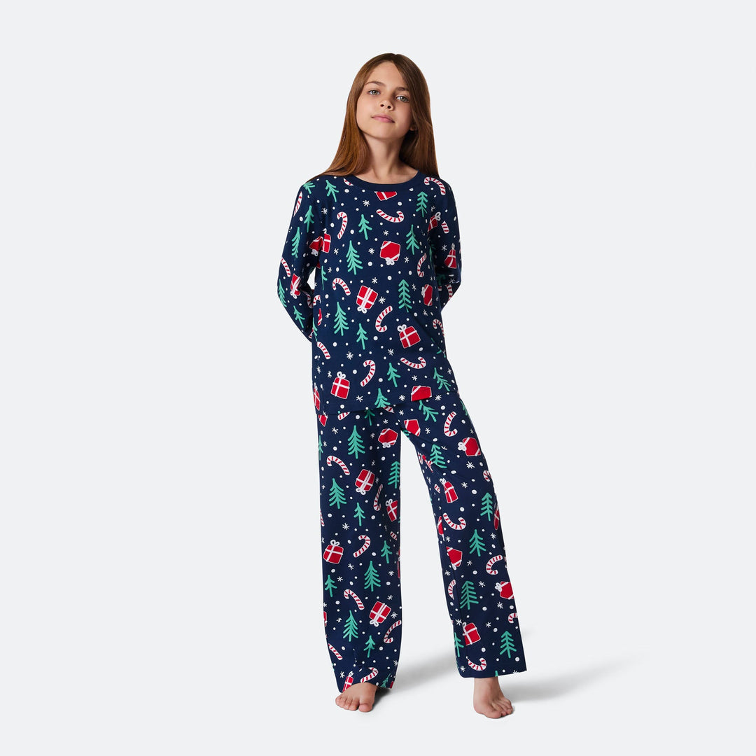 Blue Christmas Pattern Christmas Pyjamas Family