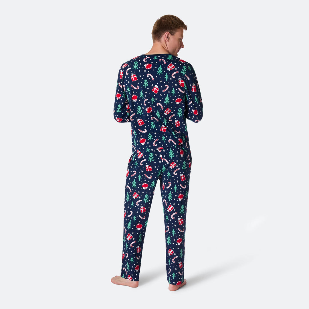 Blue Christmas Pattern Christmas Pyjamas Family