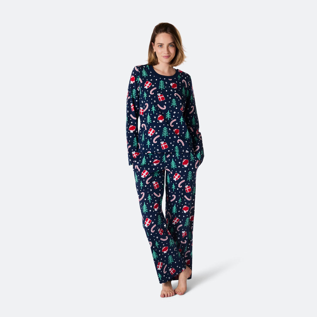 Blue Christmas Pattern Christmas Pyjamas Family