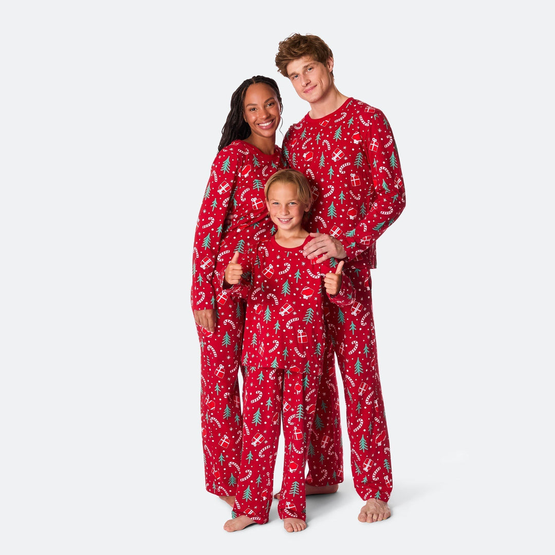Kids' Red Christmas Pattern Christmas Pyjamas