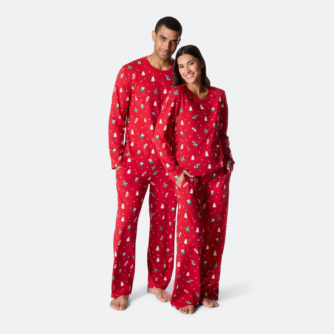 Women's Red Christmas Ornament Christmas Pyjamas