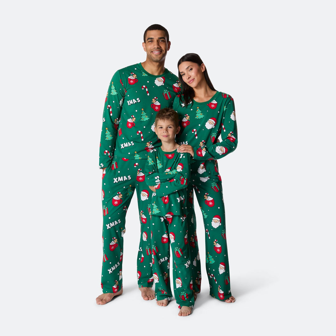 Men's Green Xmas Christmas Pyjamas