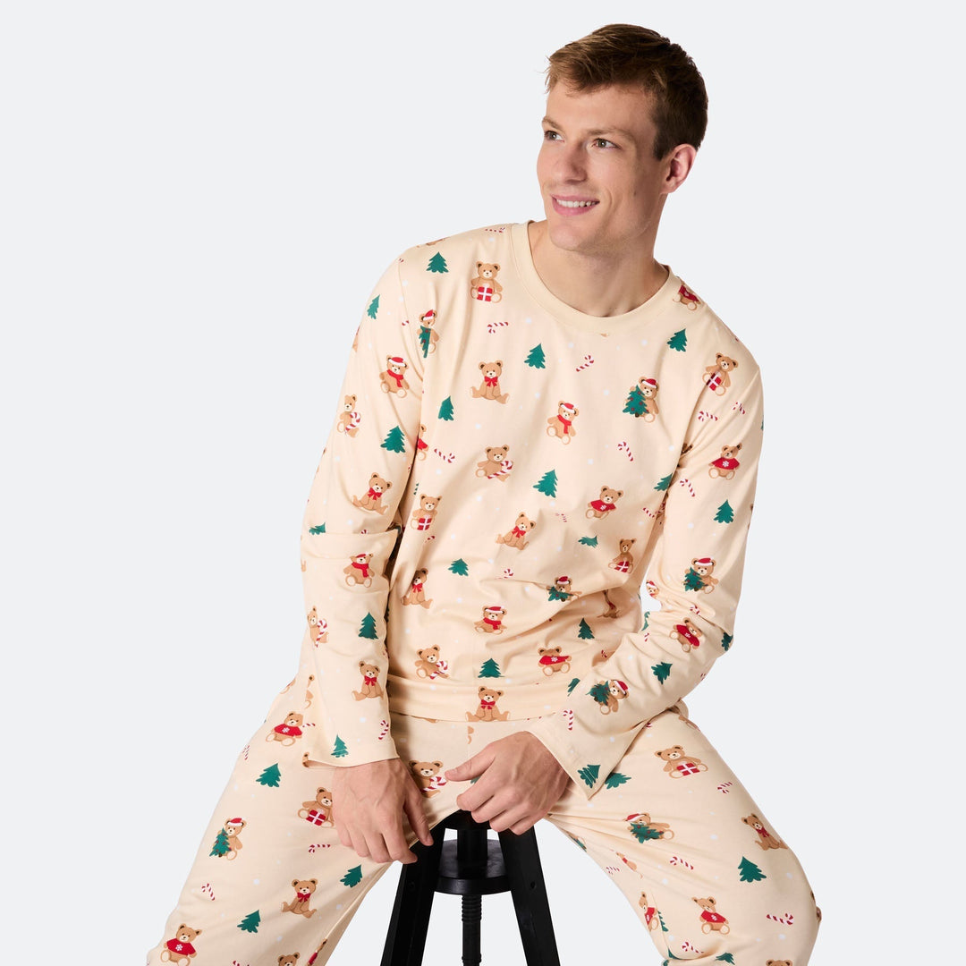 Beige Teddy Bear Christmas Pyjamas Family