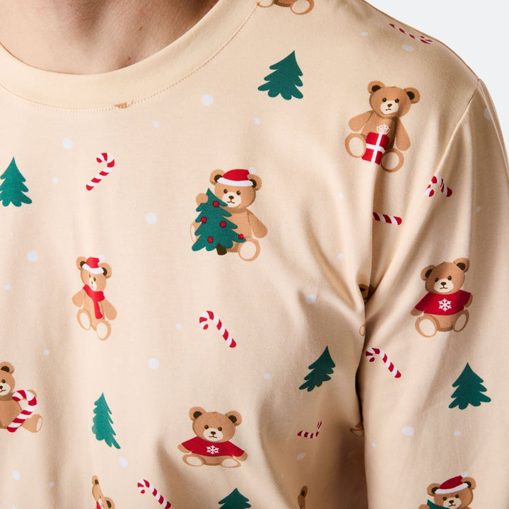 Beige Teddy Bear Christmas Pyjamas Family
