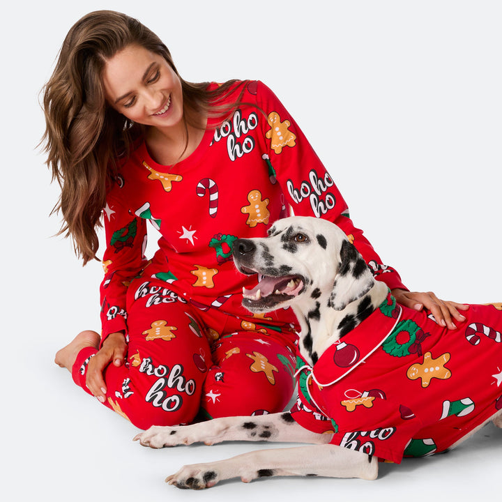 Women's Red Hohoho Christmas Pyjamas