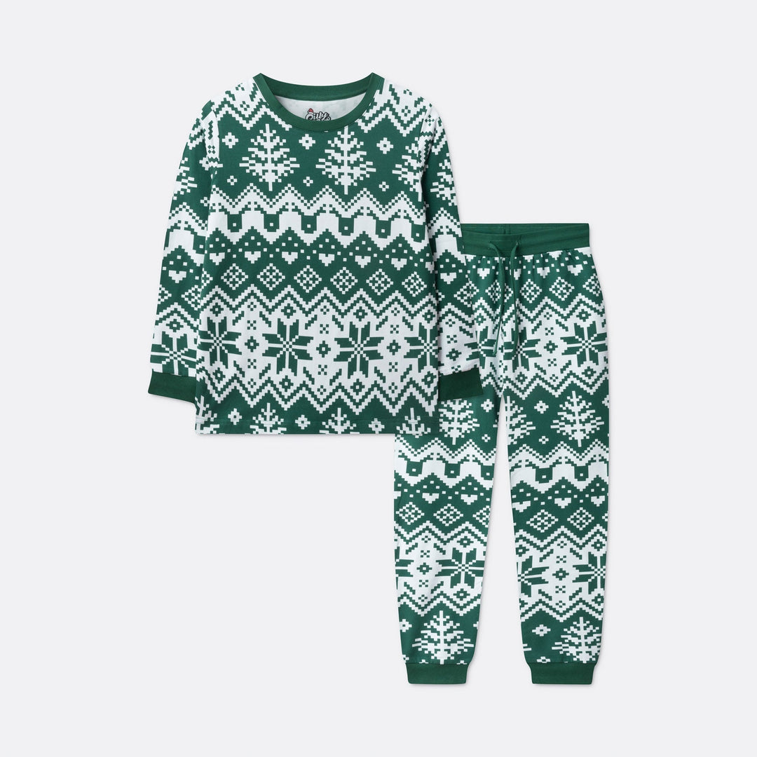 Green Christmas Knit Christmas Pyjamas Family