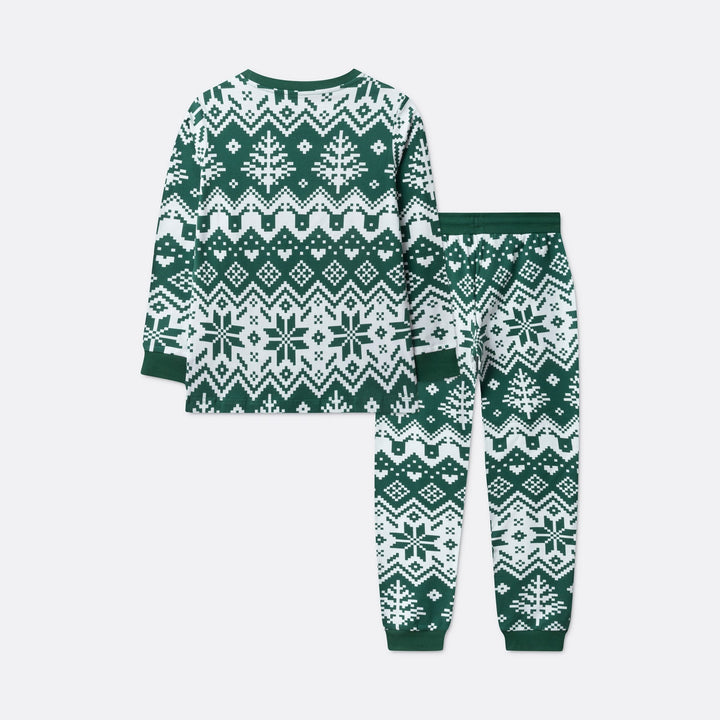 Kids' Green Christmas Knit Christmas Pyjamas