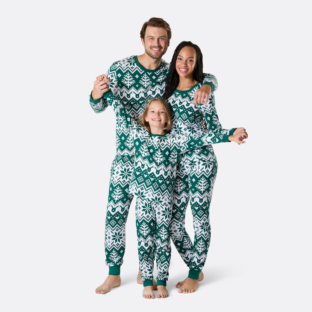 Green Christmas Knit Christmas Pyjamas Family