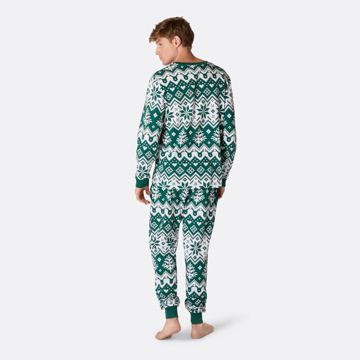 Men's Green Christmas Knit Christmas Pyjamas