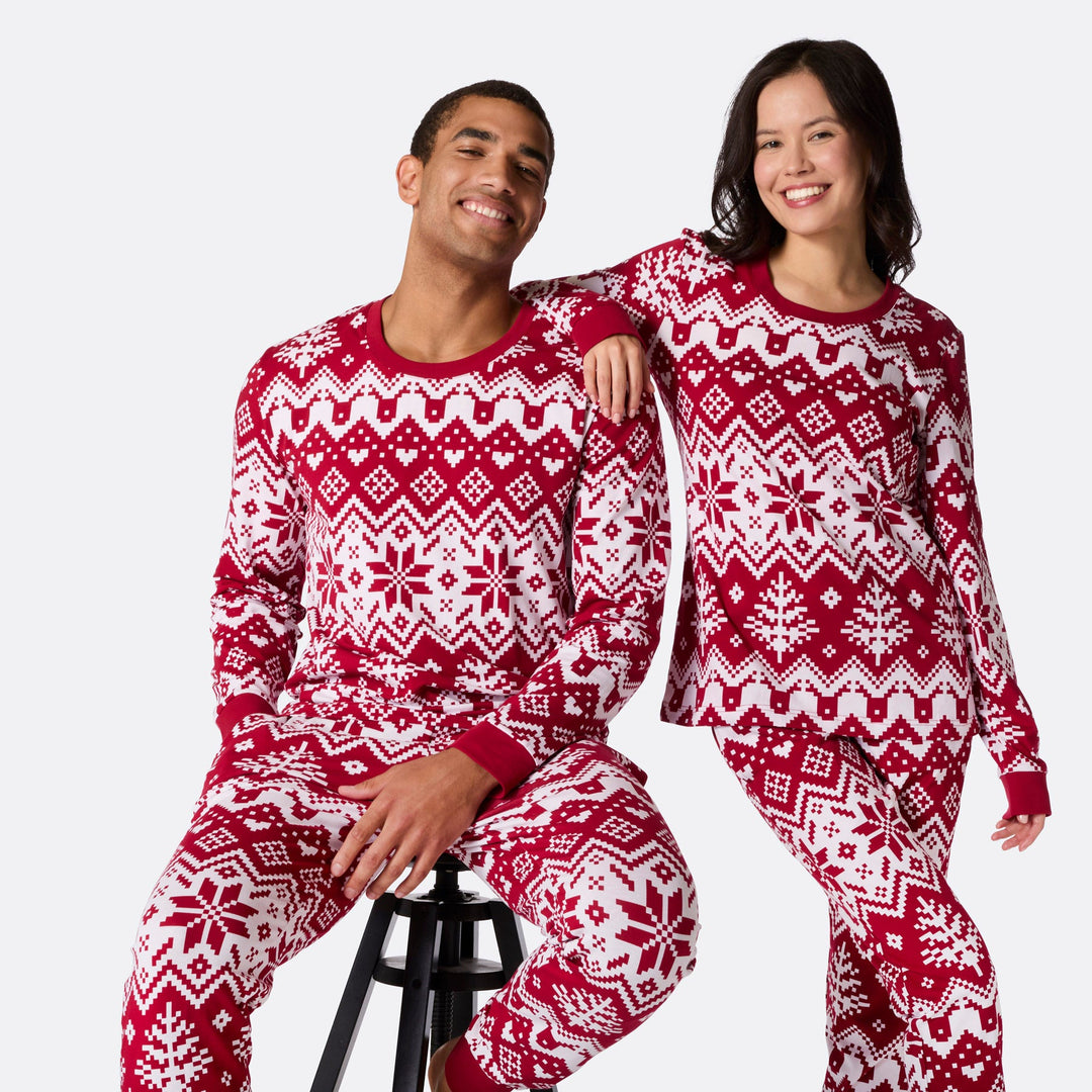 Men's Red Christmas Knit Christmas Pyjamas