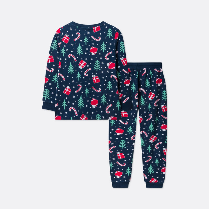 Kids' Blue Christmas Pattern Christmas Pyjamas