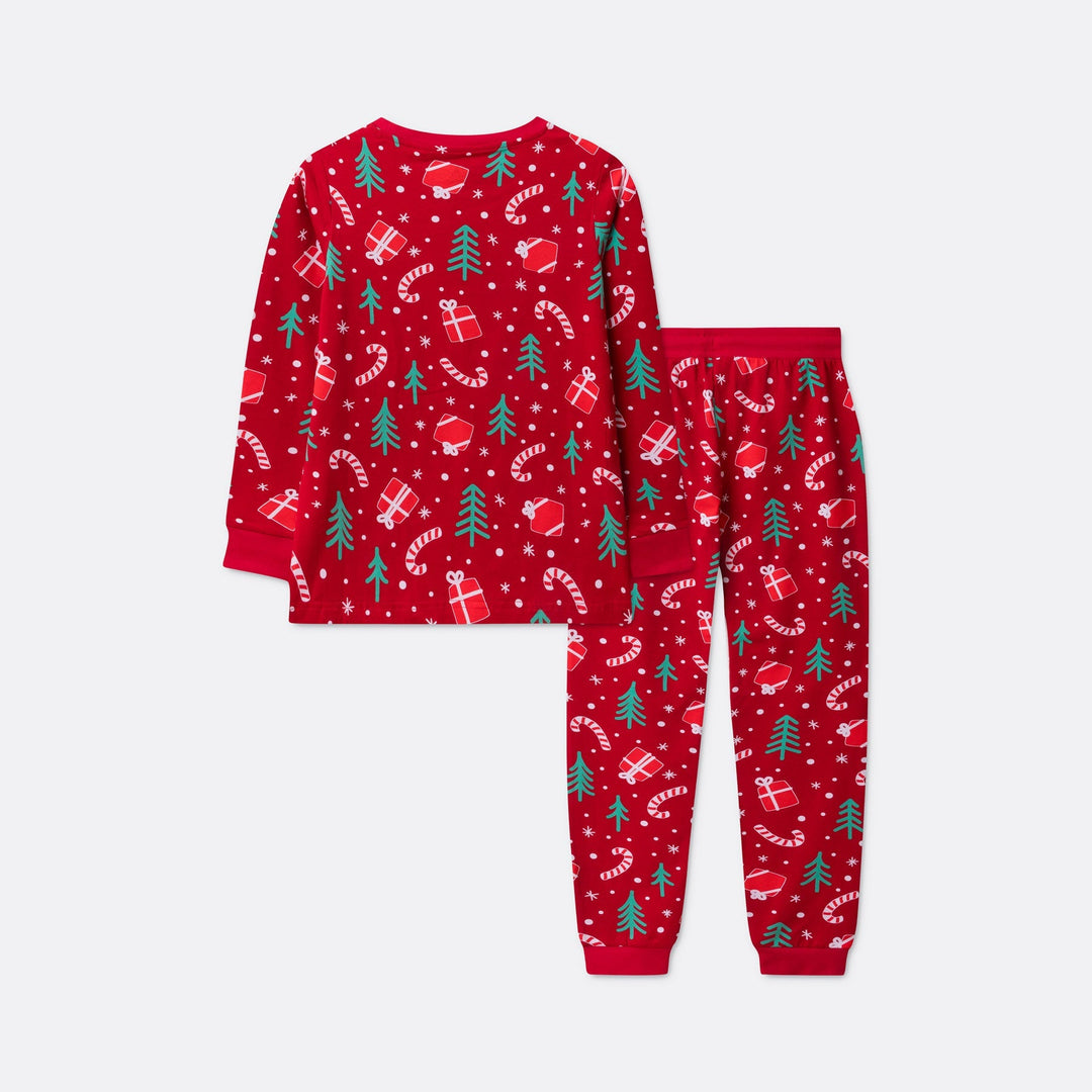 Kids' Red Christmas Pattern Christmas Pyjamas