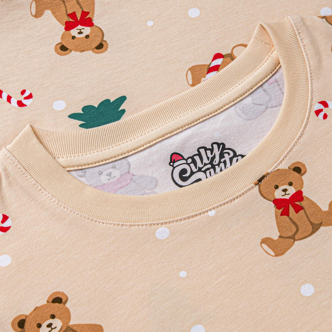 Beige Teddy Bear Christmas Pyjamas Family