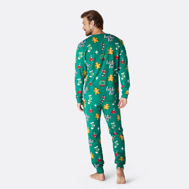 Men's Green Hohoho Christmas Pyjamas