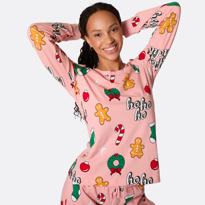 Pink HoHoHo Christmas Pyjamas Family